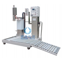 HX200-FB Barrel 200kg Semi automatic weighing liquid filling machine explosion-proof chain conveying packaging machine